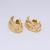 Brinco Ear Hook Duplo Organic Banho Ouro 18k na internet