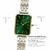 Relógio Feminino Quadrado Venezia Bicolor Silver Green - loja online