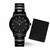 Relógio Masculino Scott Full Black+ Carteira Couro Preto Chelsea