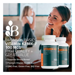 Vitamina K2 - MK7 | 100mcg | Bronson - VitaShop