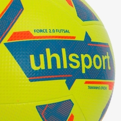 Bola de Futsal Oficial Force 2.0 Uhlsport Amarelo e Azul na internet