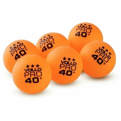 Bola de Tênis de Mesa Ping-Pong Laranja 3 Estrelas 6 Unidades Pro 40+ Vollo - comprar online