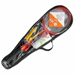 Kit Badminton Vollo com 4 Raquetes, 3 Petecas de Nylon, Rede e Suporte - comprar online