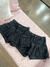 Short Saia Jeans Cargo Preto Estonado