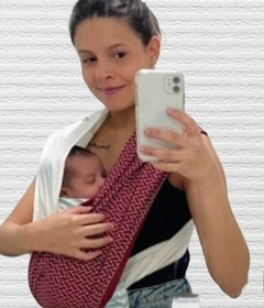 Fast Sling de Vestir Tijolinho Cereja com Marfim - comprar online