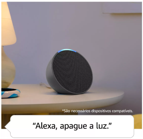Alexa Echo Pop Smart Speaker  - Preta - Delltaon