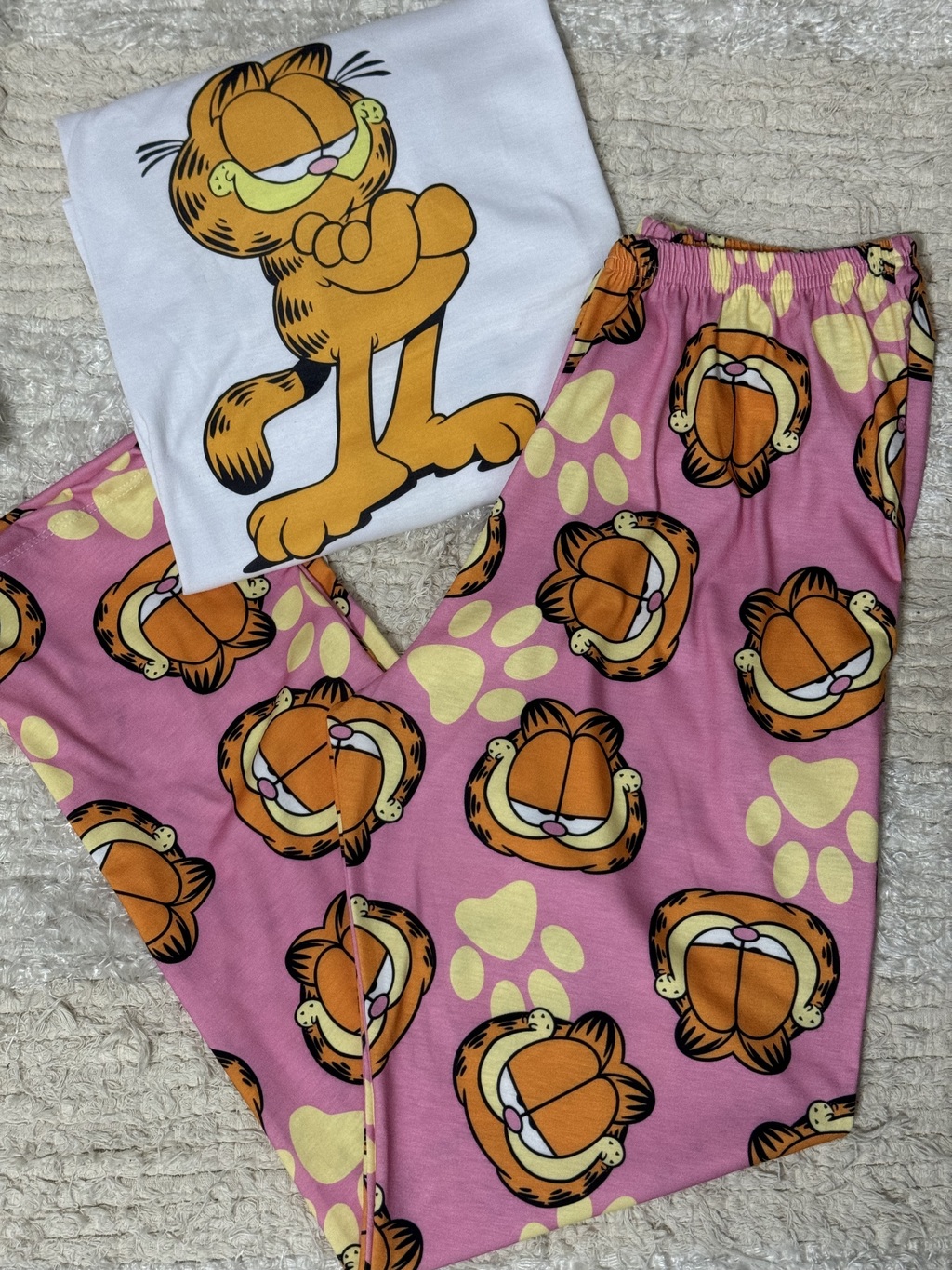 Pijama garfield rosa MUNDO PIJAMA Tienda mayorista