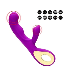 LUXURY 2 - VIBRADOR CON ESTIMULADOR DE CLITORIS -USB. GM-137