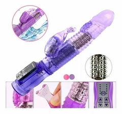 VIBRADOR FEMENINO ROTADOR CON DOS MOTORES 23X3CM. RB0022 - comprar online