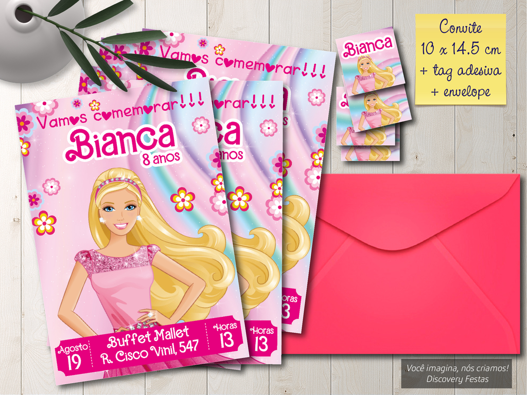 Convite Barbie Princesa Digital Virtual Whatsapp