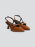 Slingback Feminino Verniz Marrom - comprar online