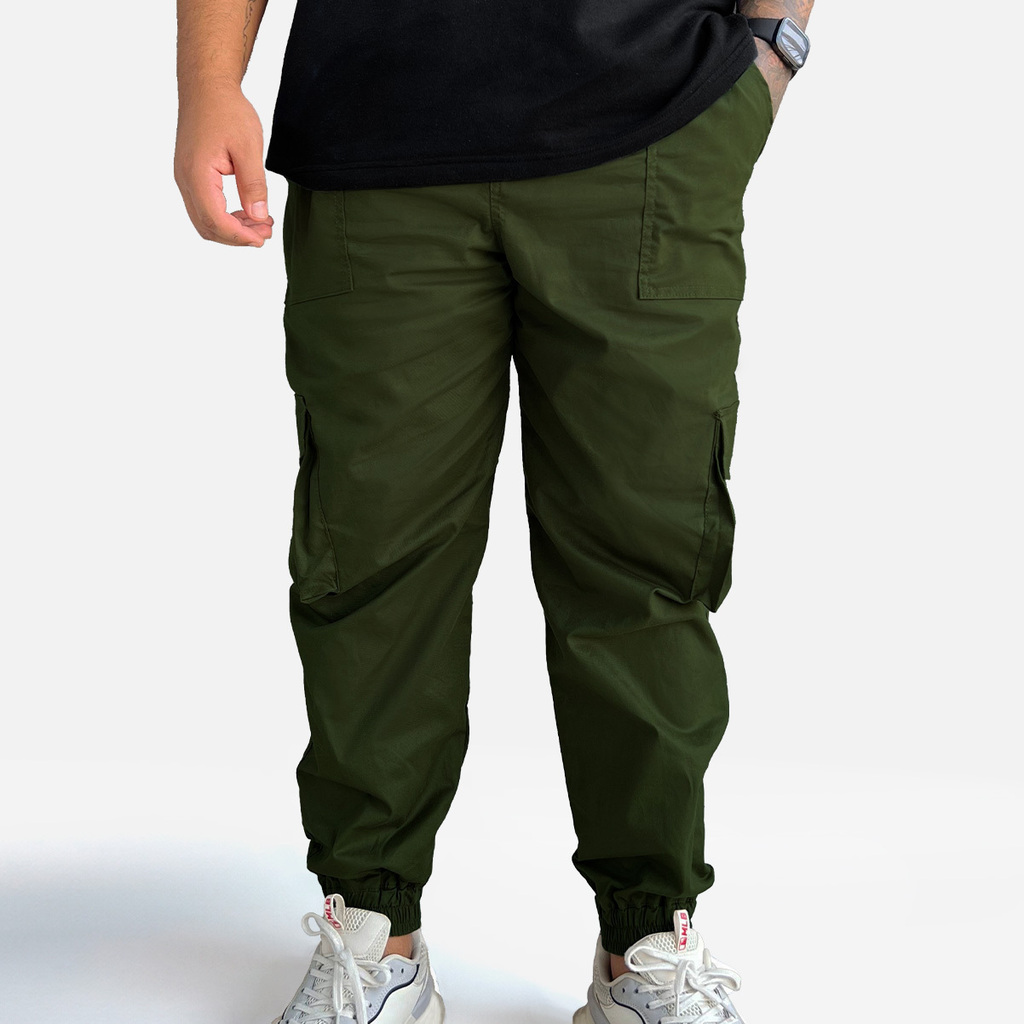 Pantalones cargo verde militar new arrivals