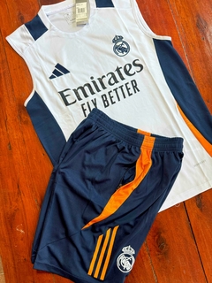 CONJUNTO REAL MADRID ESPAÑA IMPORTADO G5 MUSCULOSA Y SHORT CON CIERRE en internet