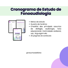 Cronograma de Estudo - comprar online