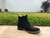 Bota Feminina Preto Nobuck Bordado Rosa - Kaneron Country