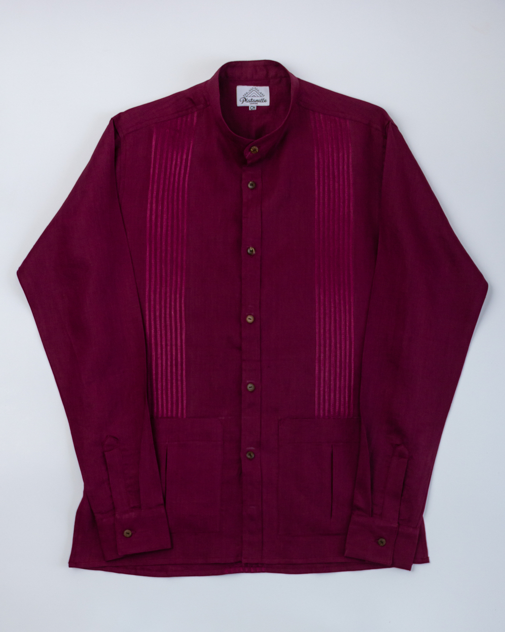 Guayabera Rosalba vino Platanillo Camisas
