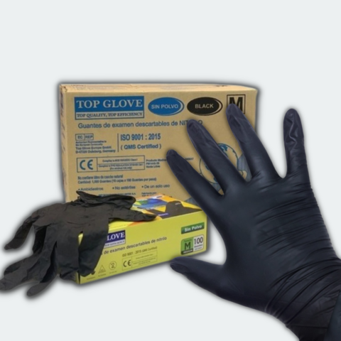 Caja de guantes de Nitrilo Negro euromix 100 und – Rubio's Mayorista