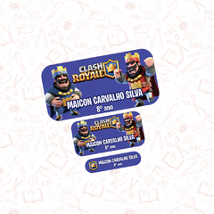 clash royale - Etiqueta Escolar