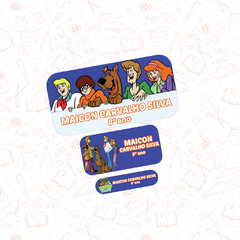 scooby doo - Etiqueta Escolar