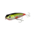 Isca Nitro Fishing Joker 98, uma isca artificial de superfície com corpo em cores vibrantes, predominando verde, vermelho e prateado nos anzóis.