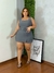 Conjunto Plus Size Short-saia Montaria Cinza - comprar online