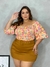 Short-saia Bengaline Mostarda Plus Size na internet