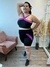 Conjunto Fitness Poliamida Preto e Fúcsia Plus Size - comprar online