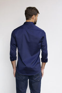 Camisa Dimarsi Slim Fit ML Azul 10072 na internet