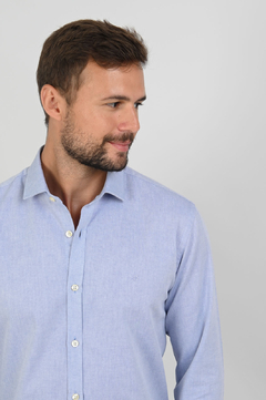 Camisa Dimarsi Slim Fit ML Azul 10048 - comprar online