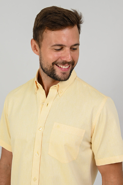 Camisa Dimarsi Regular Fit MC Oxford Amarela 10041 na internet