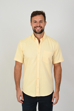 Camisa Dimarsi Regular Fit MC Oxford Amarela 10041