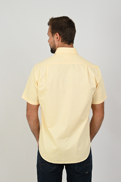 Camisa Dimarsi Regular Fit MC Oxford Amarela 10041 - comprar online