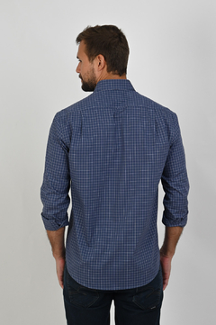 Camisa Dimarsi Regular Fit ML Xadrez Azul Marinho 10092 - comprar online
