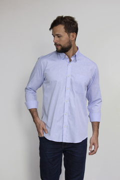 Camisa Dimarsi Regular Fit ML Azul 9950 - comprar online