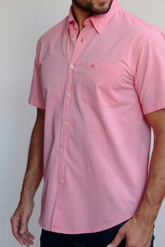 Camisa Dimarsi Regular Fit Manga Curta Rosa 9565 na internet