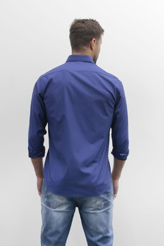 Camisa Dimarsi Regular Fit Manga Longa Azul 9364 - comprar online