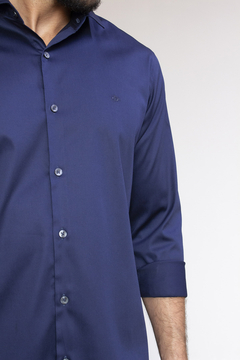 Camisa Dimarsi Slim Fit ML Azul 10072 - comprar online