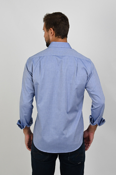 Camisa Dimarsi Regular Fit ML Azul 10064 - comprar online