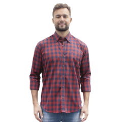 Camisa Dimarsi Regular Fit Manga Longa Xadrez 9032 - comprar online
