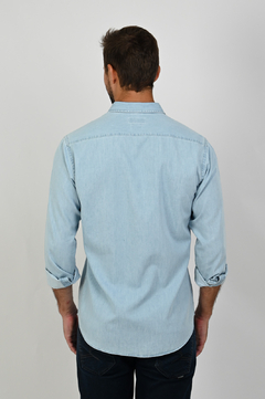 Camisa Dimarsi Slim Fit ML Jeans Claro 10032 - comprar online