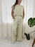CONJUNTO: Pantalona Bolso Natural Verde + Colete Regatão Natural Verde - comprar online