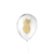 Balão Abacaxi 9" - látex - Cristal e Dourado - pacote 25 unidades