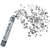 Lança Confete Eco Metalizado Prata - tubo 30 cm - unidade