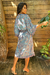 Boho Chic: Kimono Midi Mandore Blue - Canto da Lucy