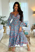 Boho Chic: Vestido Gypsy Flare Blue - comprar online