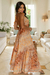 Boho Chic: Vestido Lenço Frente Única Light Orange Gold - loja online