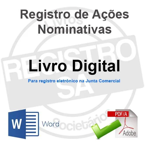 REGISTRO-SA | Livro Registro Ações Nominativas Digital | DOWNLOAD