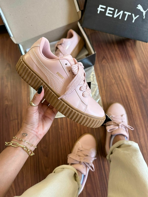 Tenis Puma Fenty Couro Rose Nude Estilo e Conforto