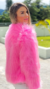 Casaco Maria- Pelo alto Rosa Chiclete na internet