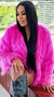 Casaco Maria- Pelo alto Pink - Loja Online de Roupas | Maria Vai Com a Moda
